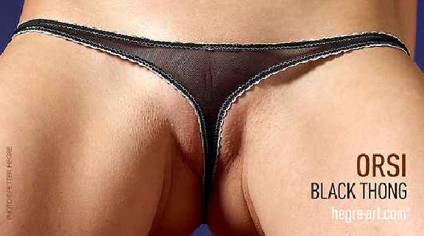 Orsi black thong